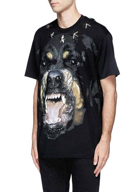 all black rottweiler that givenchy on|Rottweiler printed t.